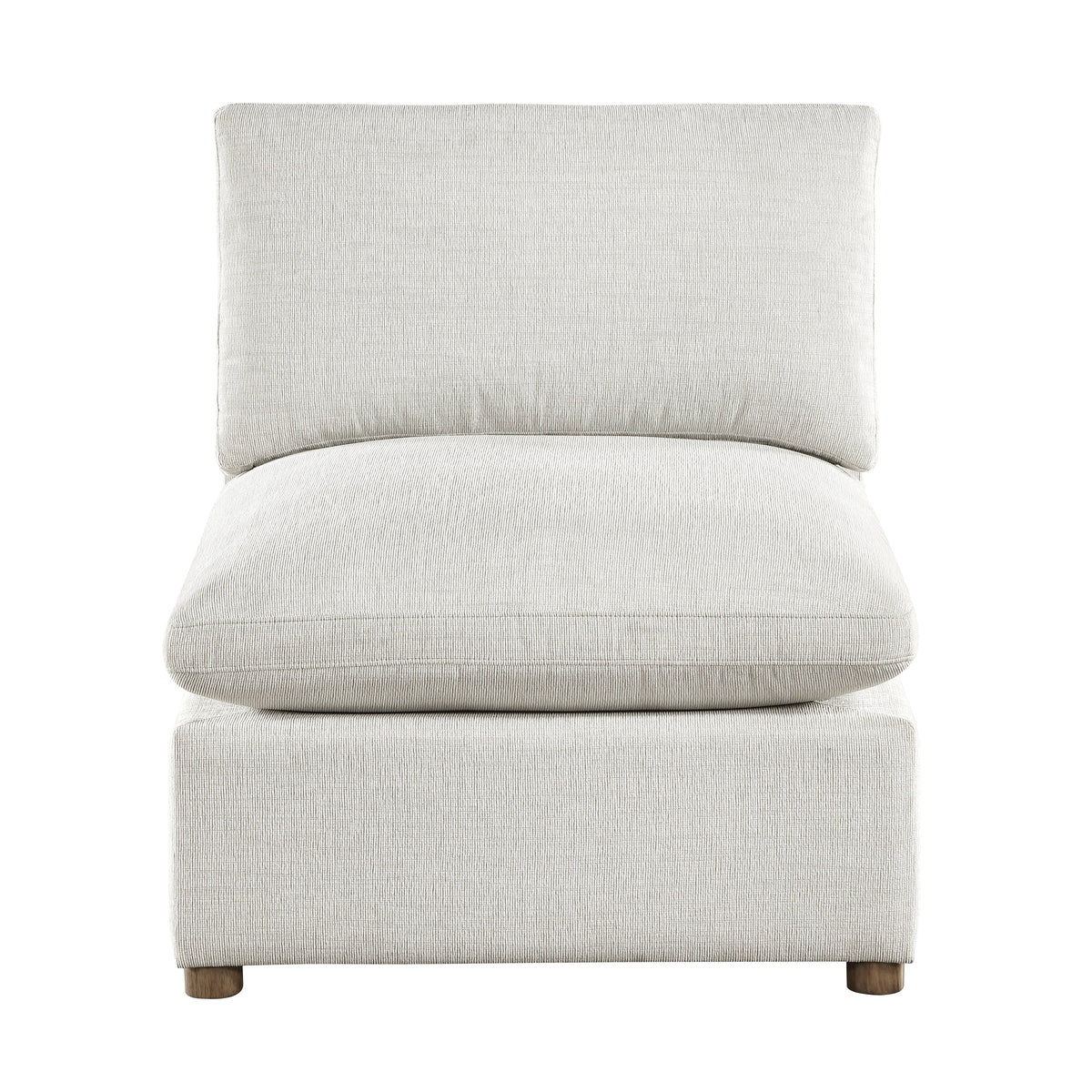 Annex Beige 5-Piece Chenille Modular Sectional with Ottoman and Reversible Cushions by Homelegance at Eve Furniture