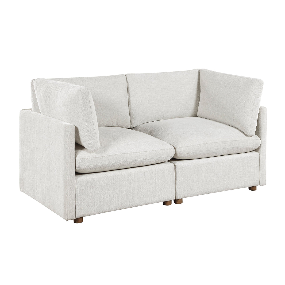 Annex Beige Chenille Loveseat