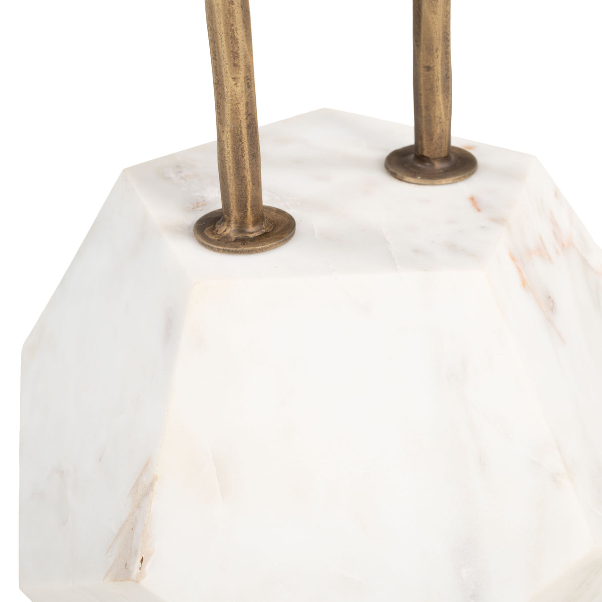 Anten Brass & White Side Table by Zuomod at Eve Furniture