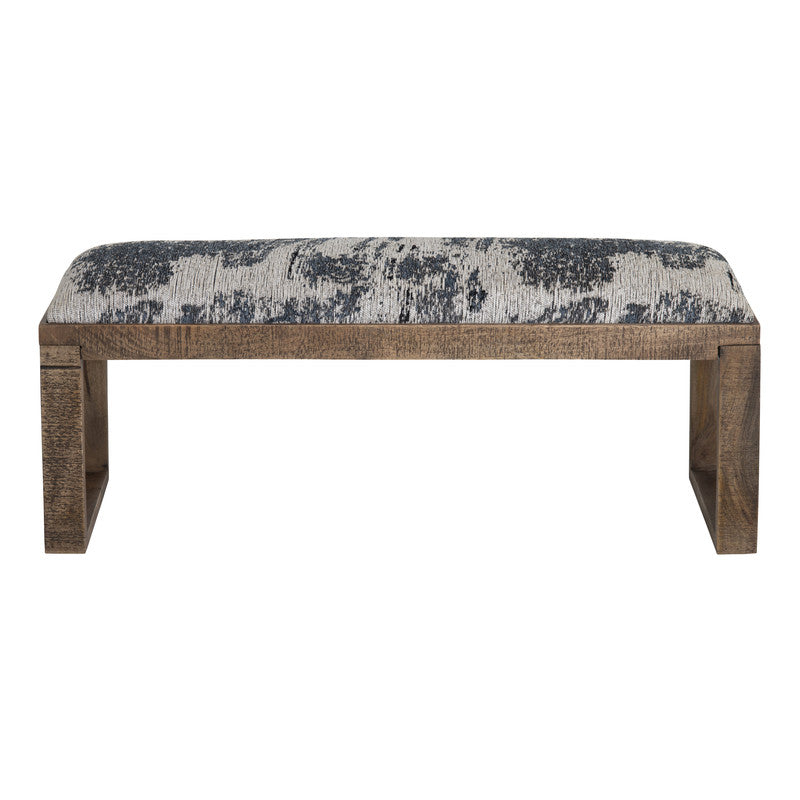 Anthropology Navy/Brown Bench by Crestview at Eve Furniture