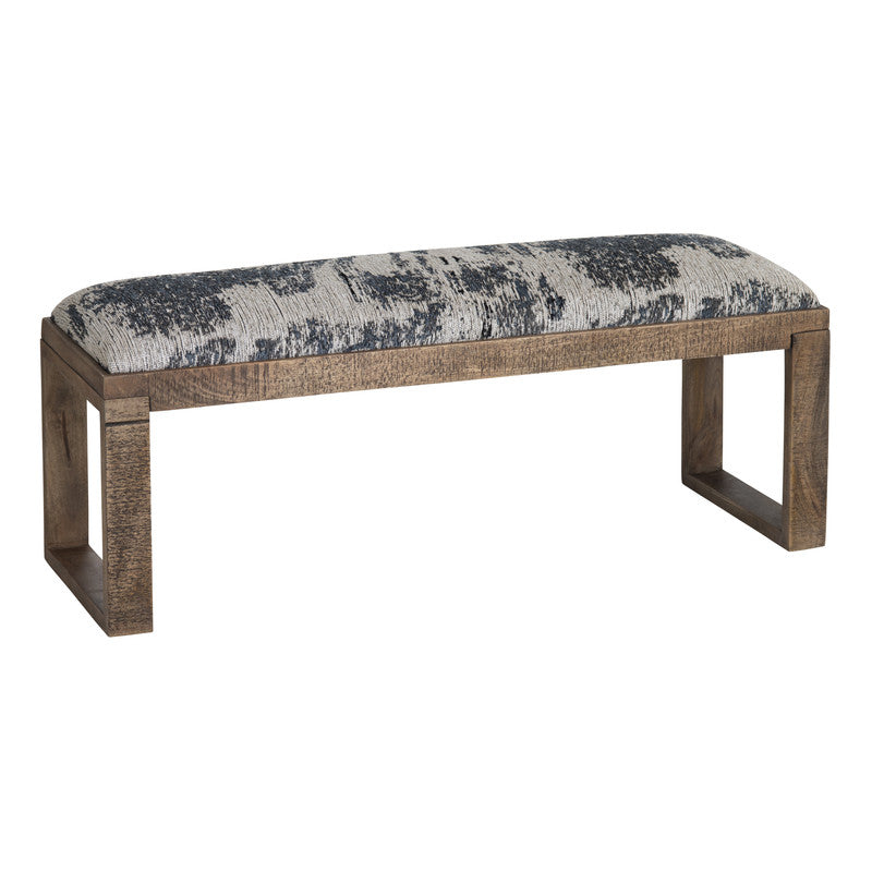 Anthropology Navy/Brown Bench by Crestview at Eve Furniture