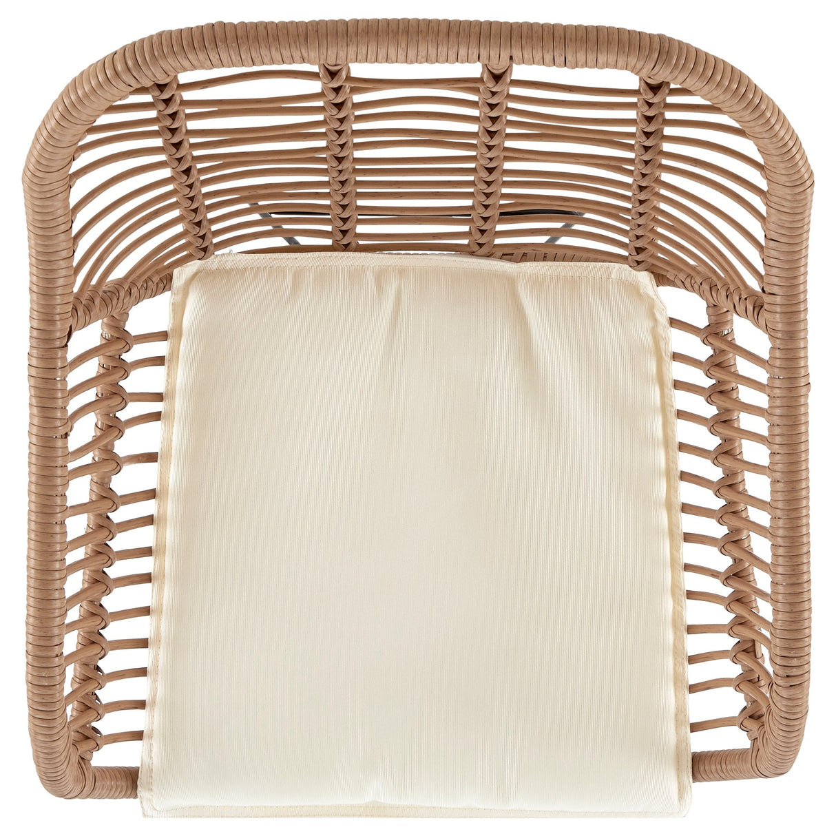Antibes 1.0 Patio 2-Person Seating Group with End Table with Cream Cushions by Manhattan Comfort at Eve Furniture