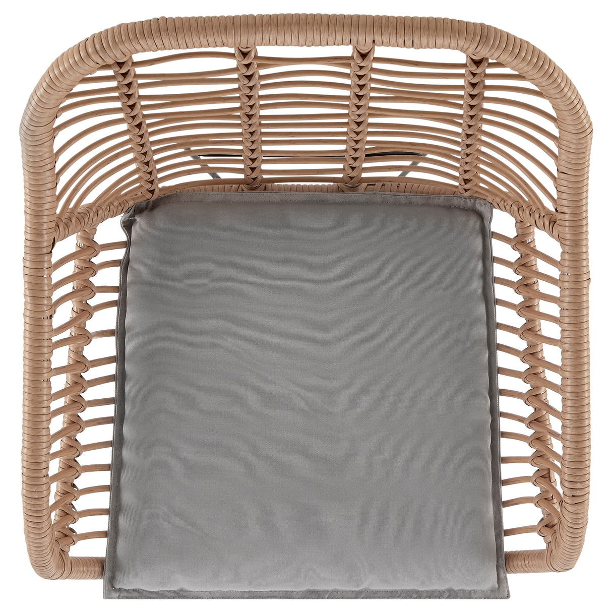 Antibes 1.0 Patio 2-Person Seating Group with End Table with Grey Cushions by Manhattan Comfort at Eve Furniture