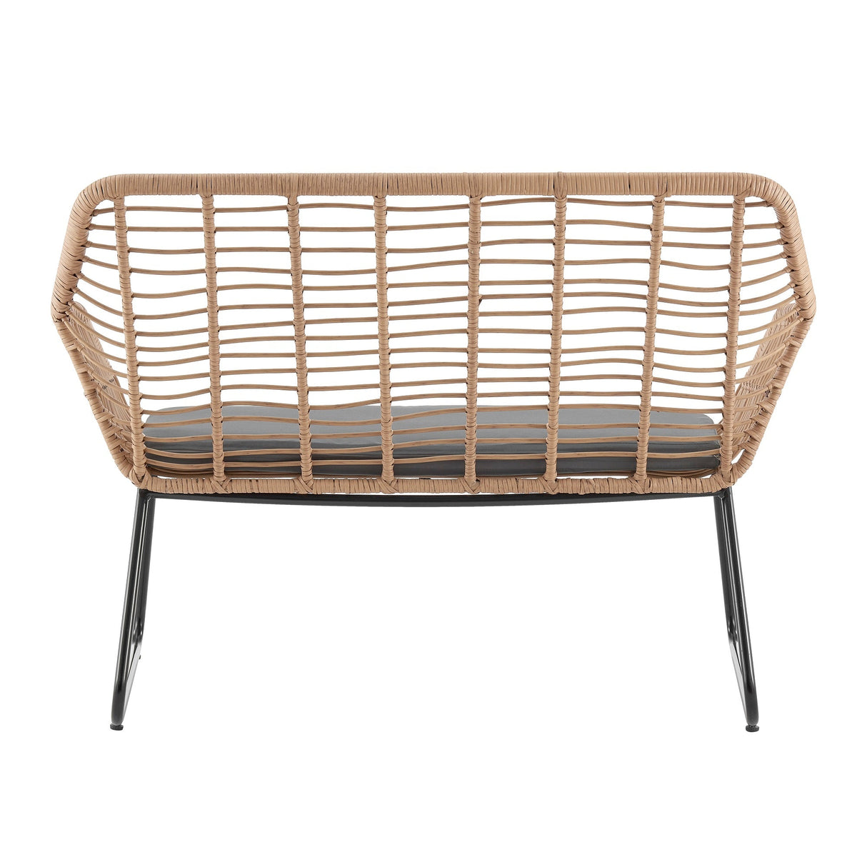 Antibes 2.0 Patio 4-Person Conversation Set with Coffee Table with Grey Cushions by Manhattan Comfort at Eve Furniture