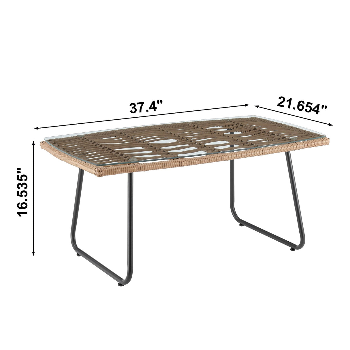 Antibes 2.0 Patio 4-Person Conversation Set with Coffee Table with Grey Cushions by Manhattan Comfort at Eve Furniture