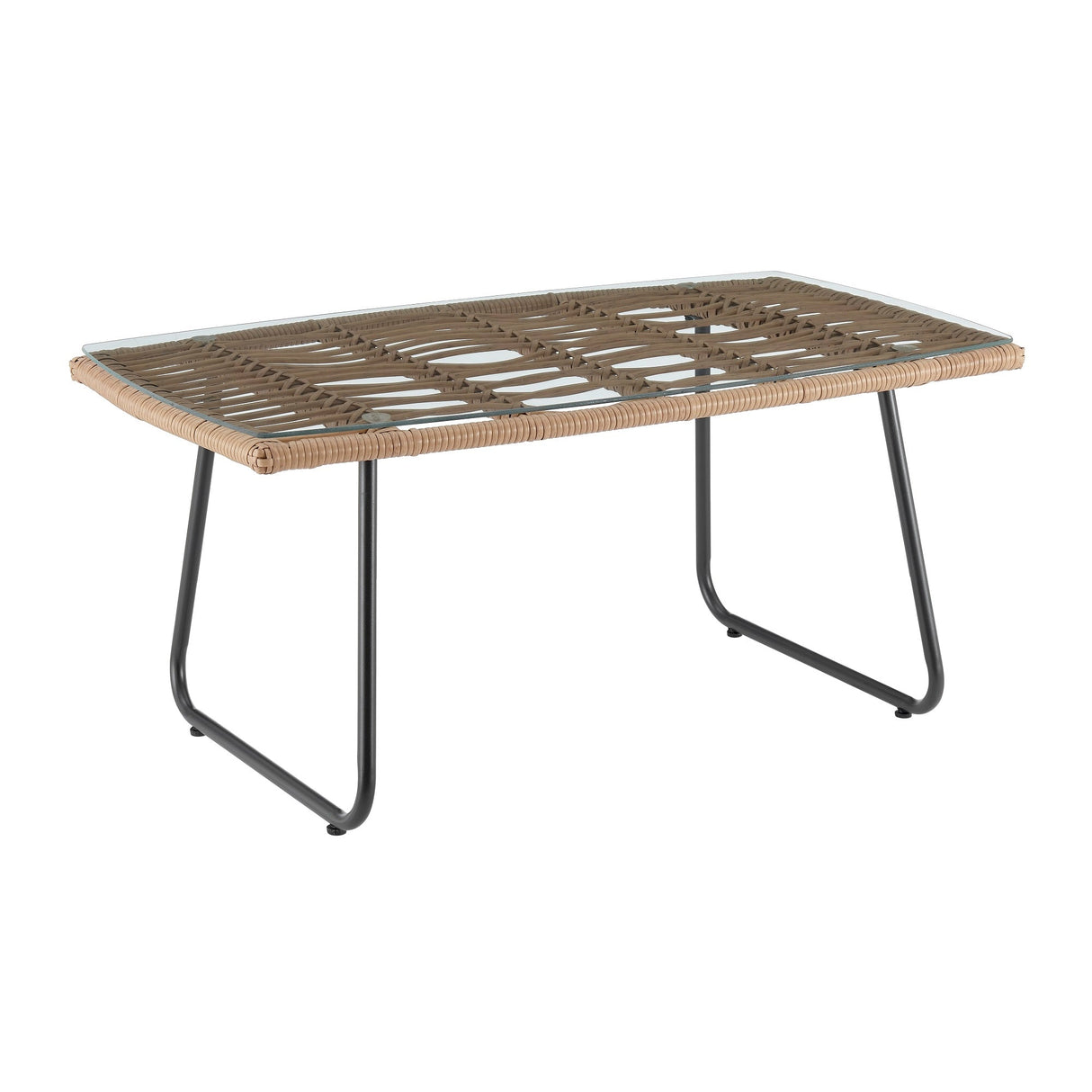 Antibes 2.0 Patio 4-Person Conversation Set with Coffee Table with Grey Cushions by Manhattan Comfort at Eve Furniture