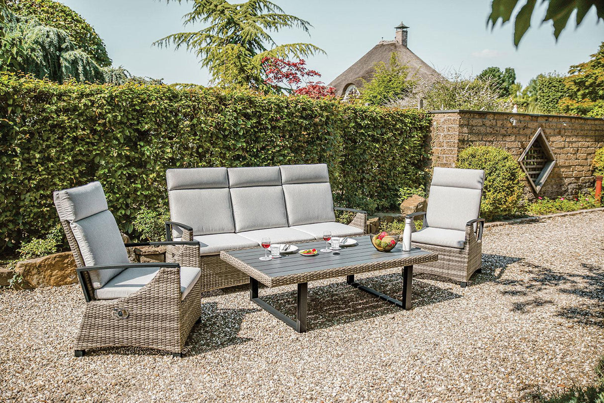 Antigua Gun Metal & Brown/Gray Outdoor Height-Adjustable Table by Furniture of America at Eve Furniture