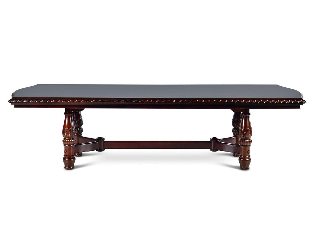 Antoinette 96-120 inch Pedestal Dining Table w/24″ Leaf by Steve Silver at Eve Furniture