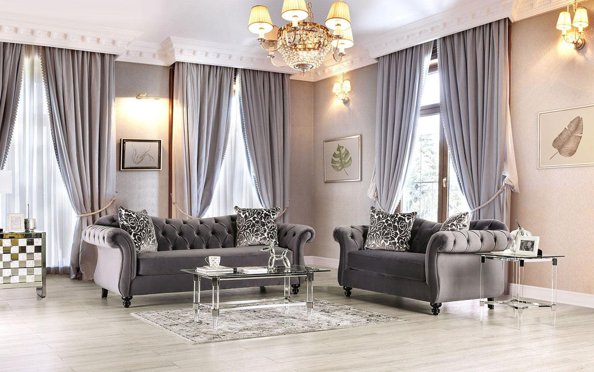 Antoinette Gray Sofa by Furniture of America at Eve Furniture