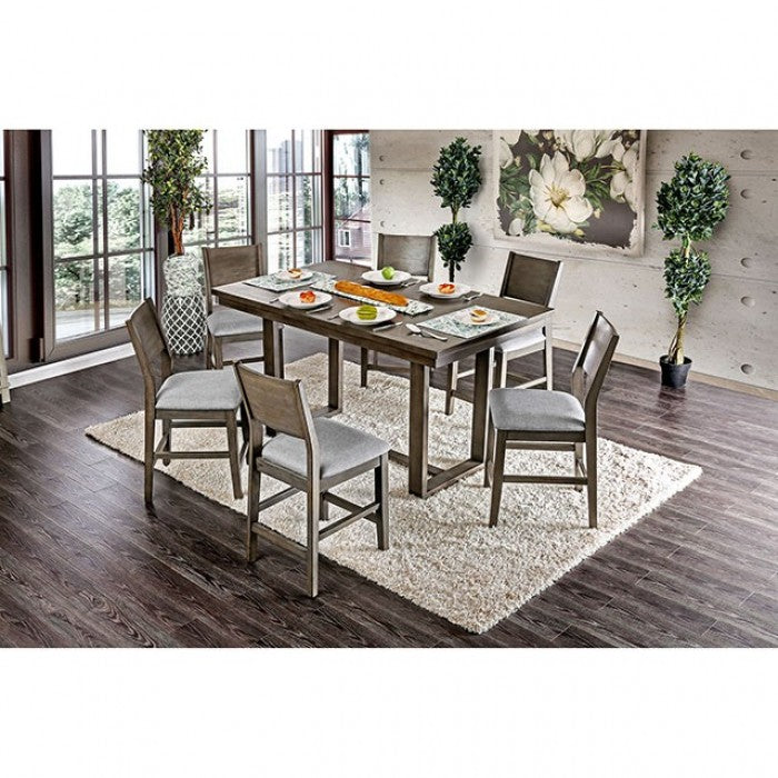Anton Gray 7-Piece Counter Height Table Set by Furniture of America at Eve Furniture