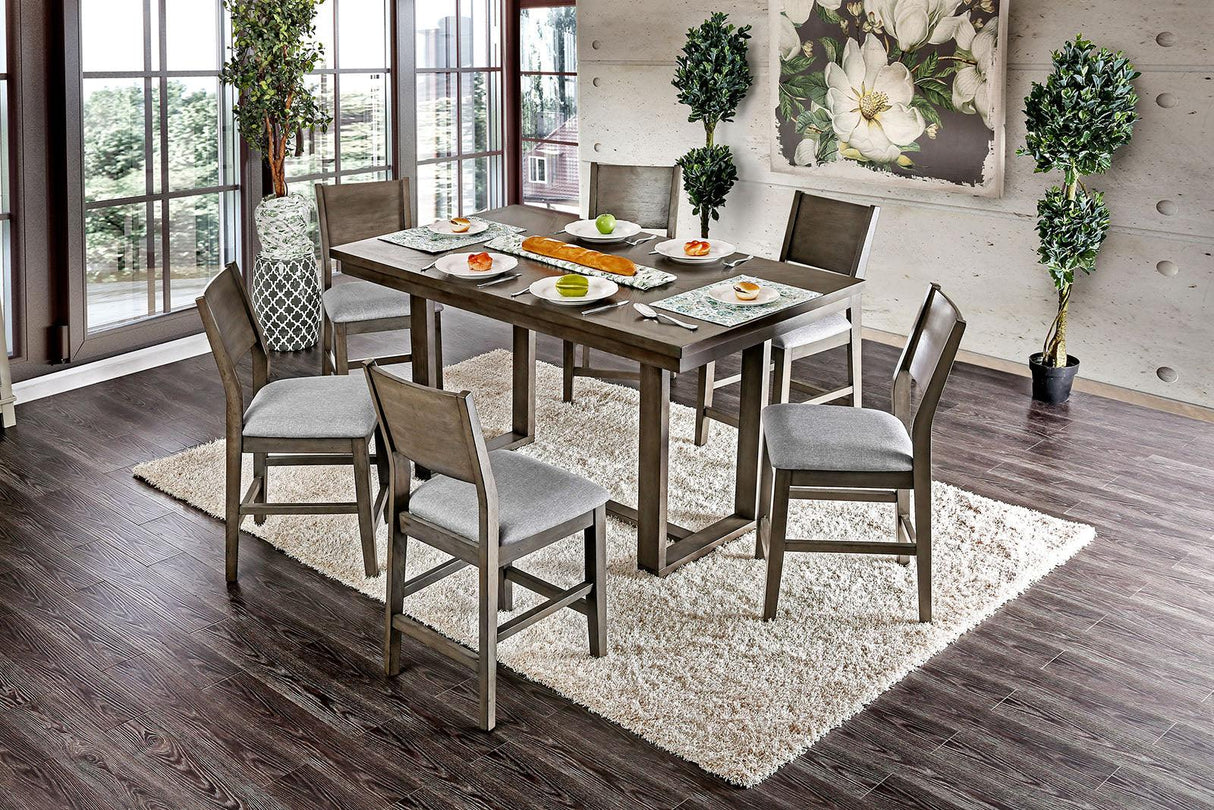 Anton Gray Counter Ht. Table by Furniture of America at Eve Furniture