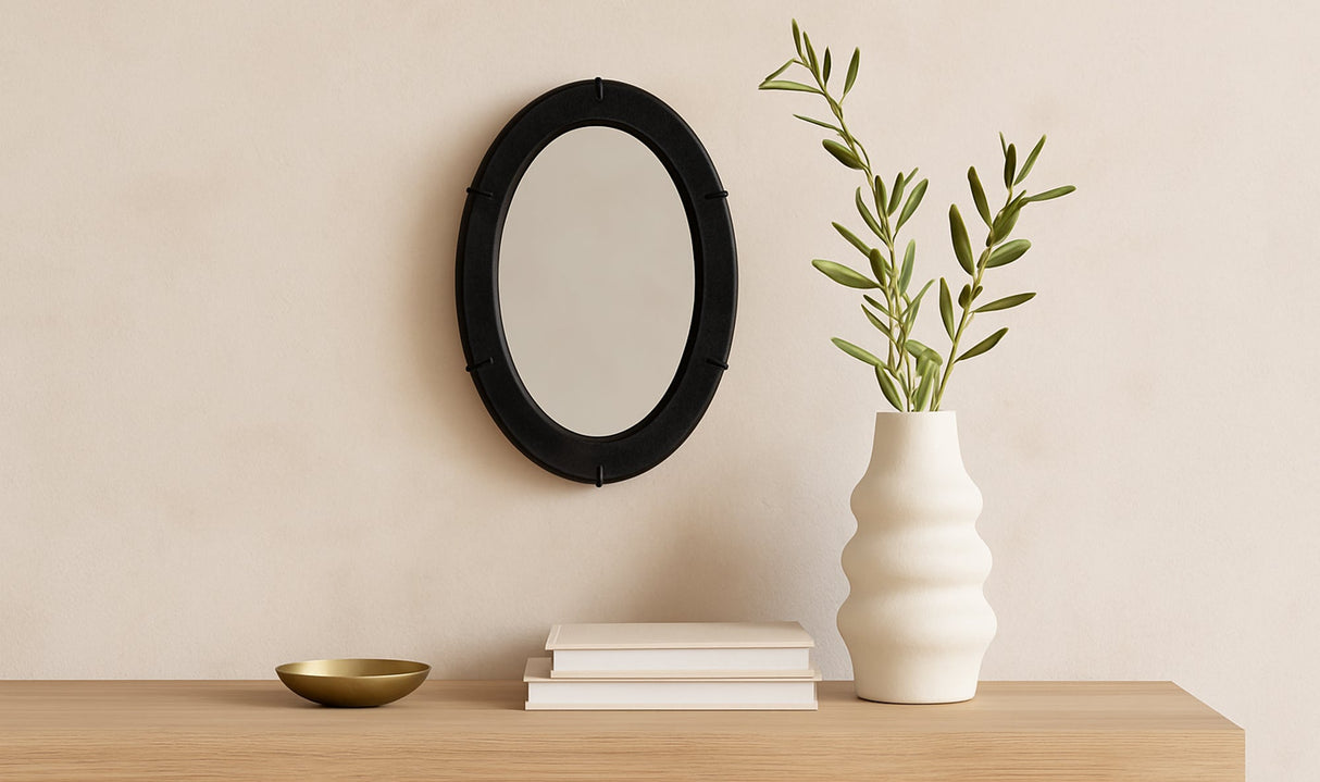 Antoni Mirror Black Small Black by Moe's Home at Eve Furniture