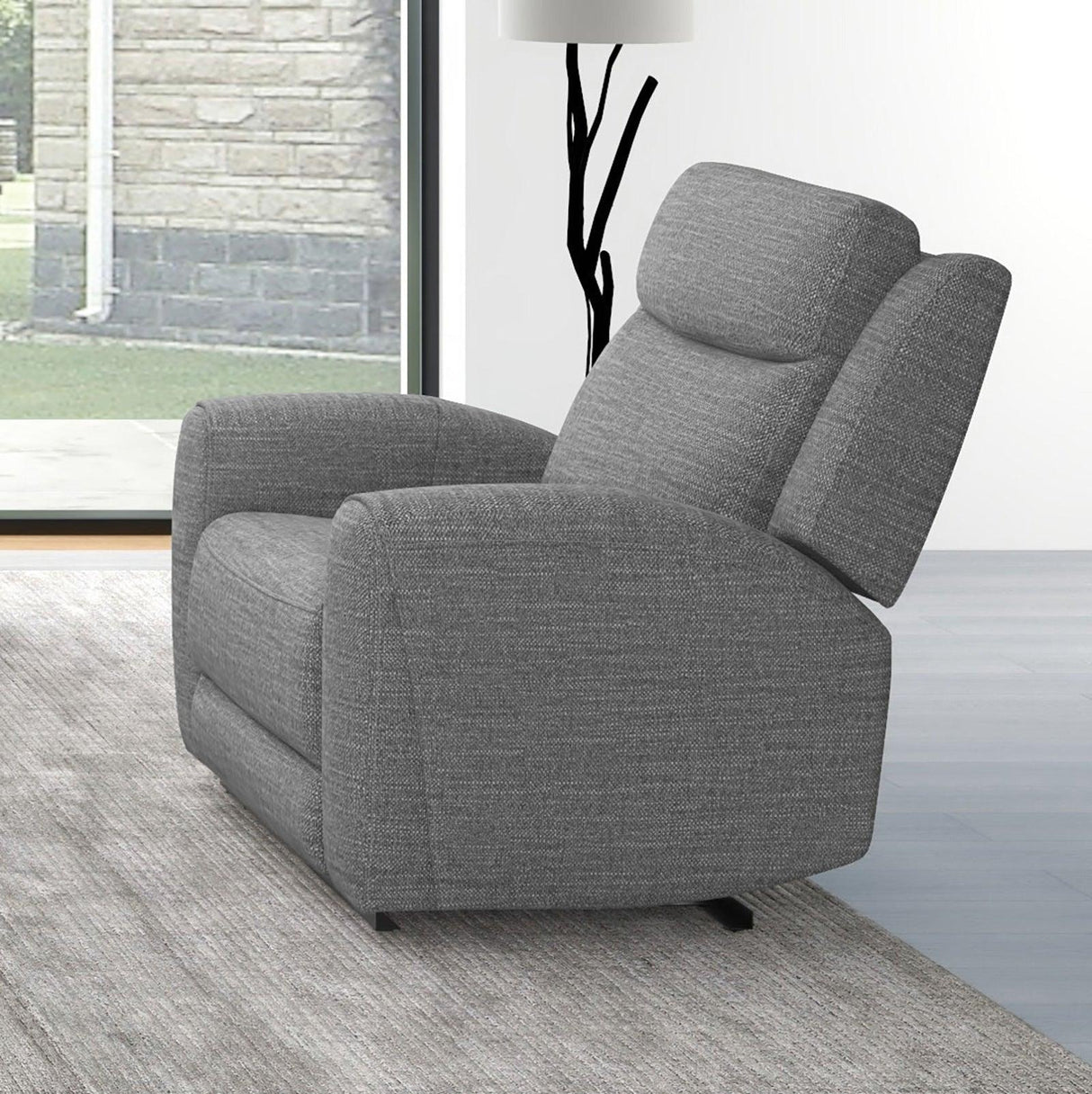 Antonius Gray Manual Recliner by Furniture of America at Eve Furniture
