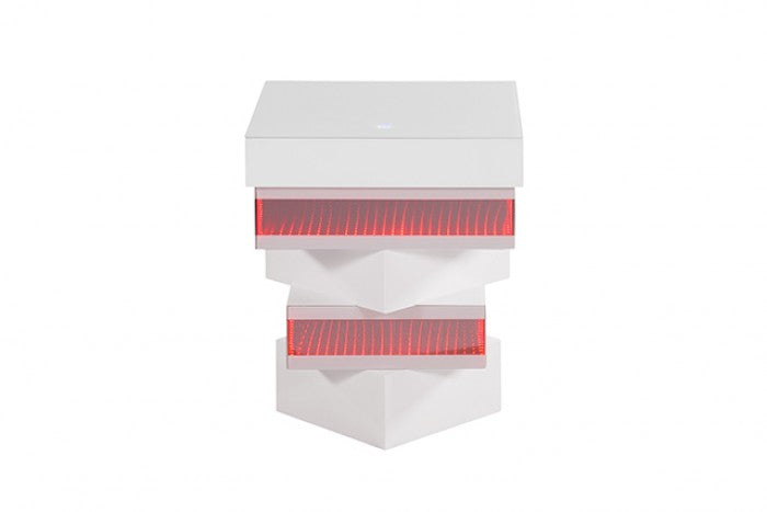 Anwar White End Table by Furniture of America at Eve Furniture