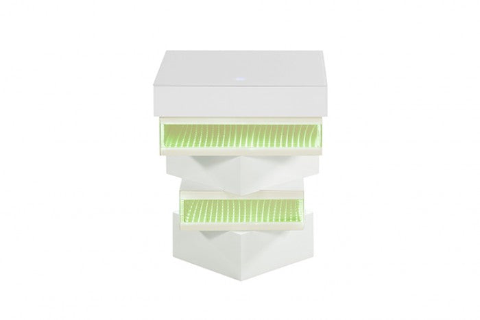 Anwar White End Table by Furniture of America at Eve Furniture