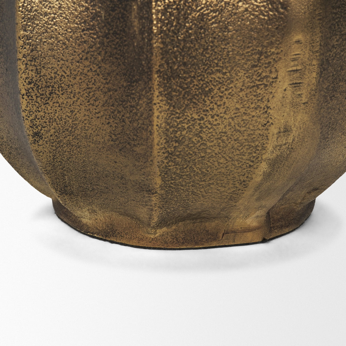 Anya Antiqued Brass Scalloped Petal Cast Metal Jug by Mercana at Eve Furniture
