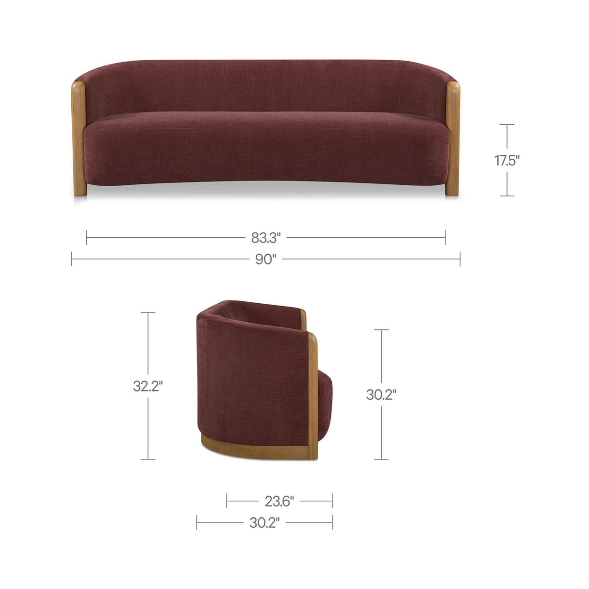Anya Berry Sofa by Moe's Home at Eve Furniture