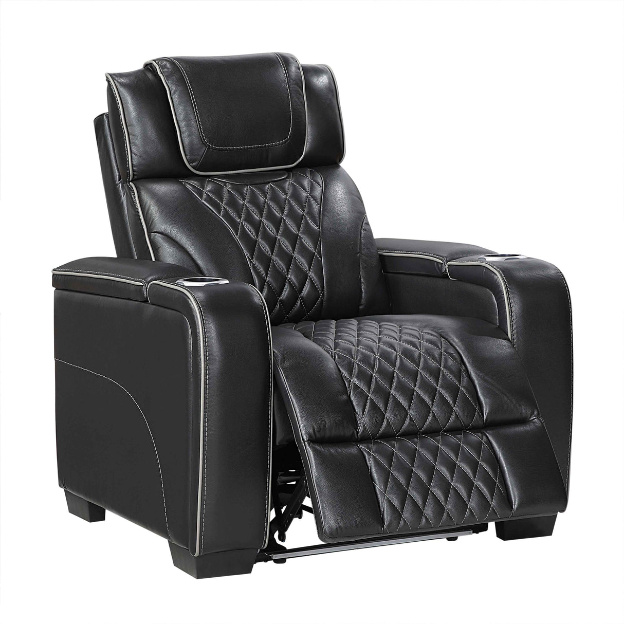 Apex Black Leather Power Reclining Living Room Set by Homelegance at Eve Furniture