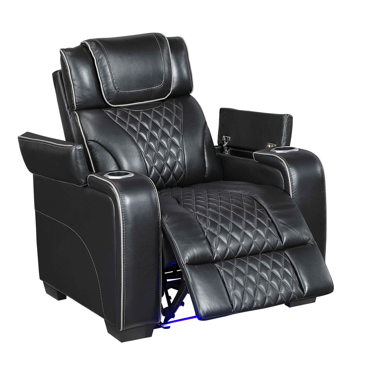 Apex Black Leather Power Reclining Living Room Set by Homelegance at Eve Furniture