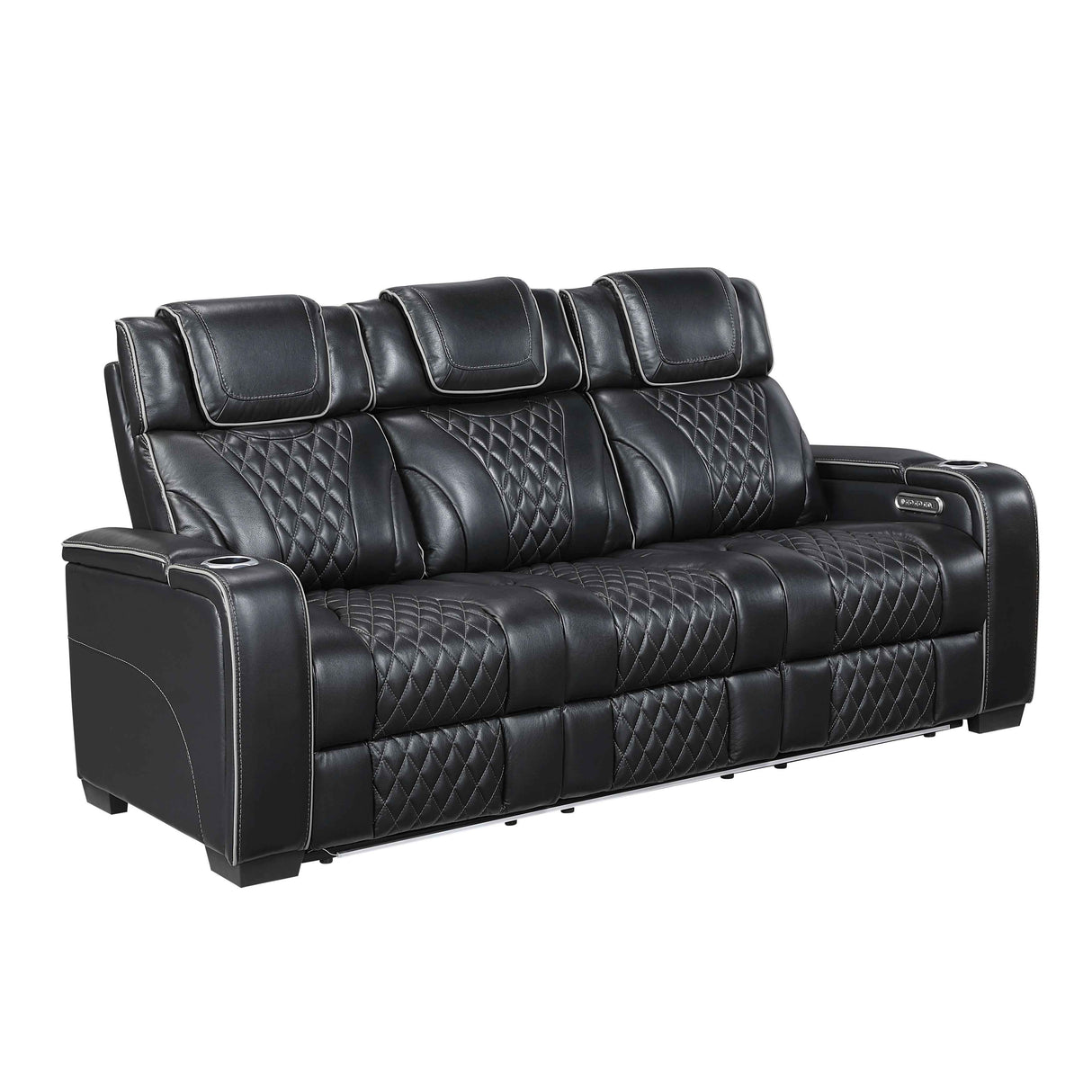 Apex Black Leather Power Reclining Living Room Set by Homelegance at Eve Furniture