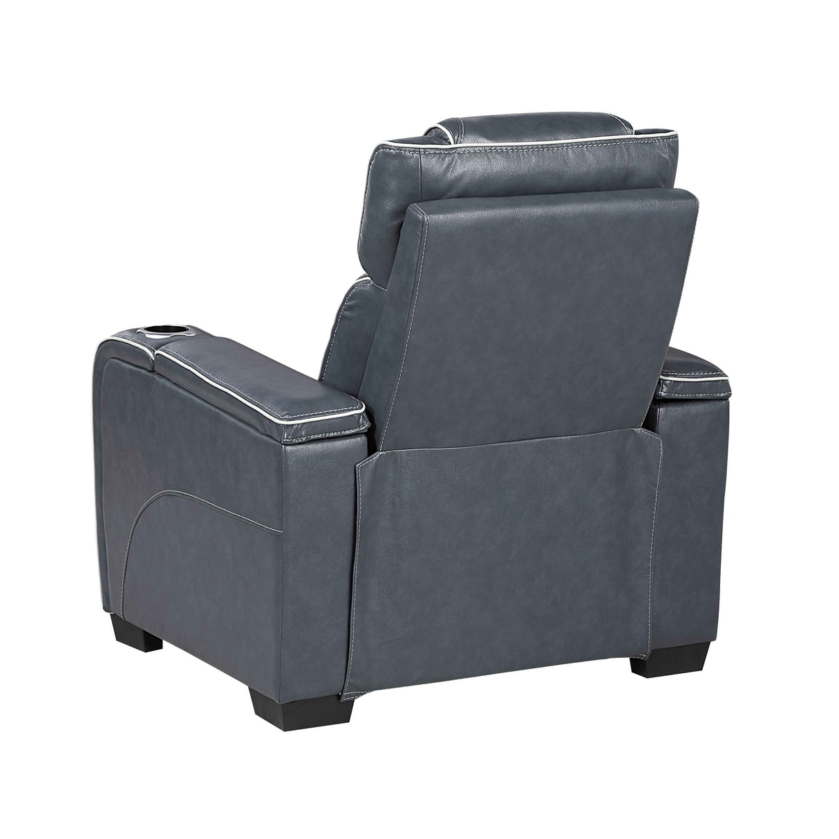 Apex Blue 3-Piece Leather Power Reclining Living Room Sets by Homelegance at Eve Furniture