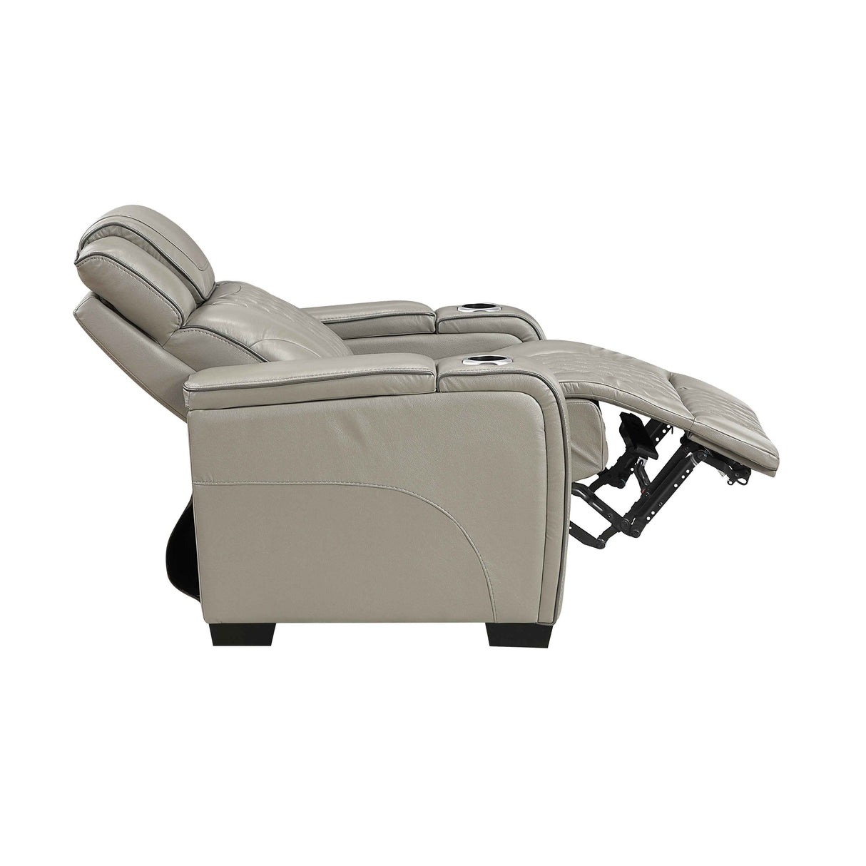 Apex Gray Leather Power Reclining Living Room Set by Homelegance at Eve Furniture