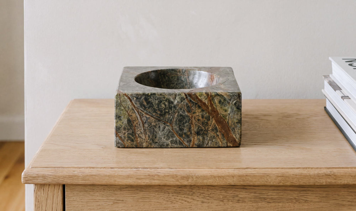 Apollo Marble Catchall Rainforest Green by Moe's Home at Eve Furniture