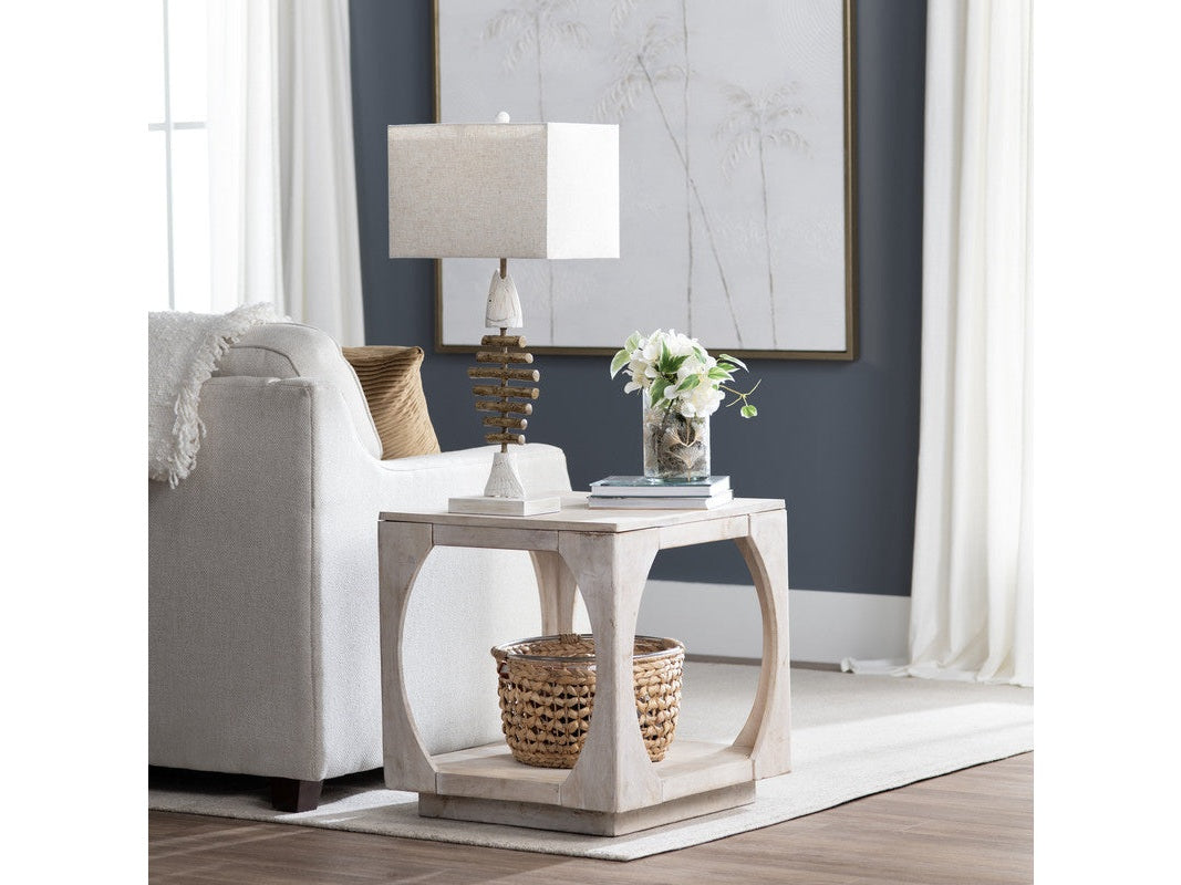 Apollo Tan/White End Table by Crestview at Eve Furniture