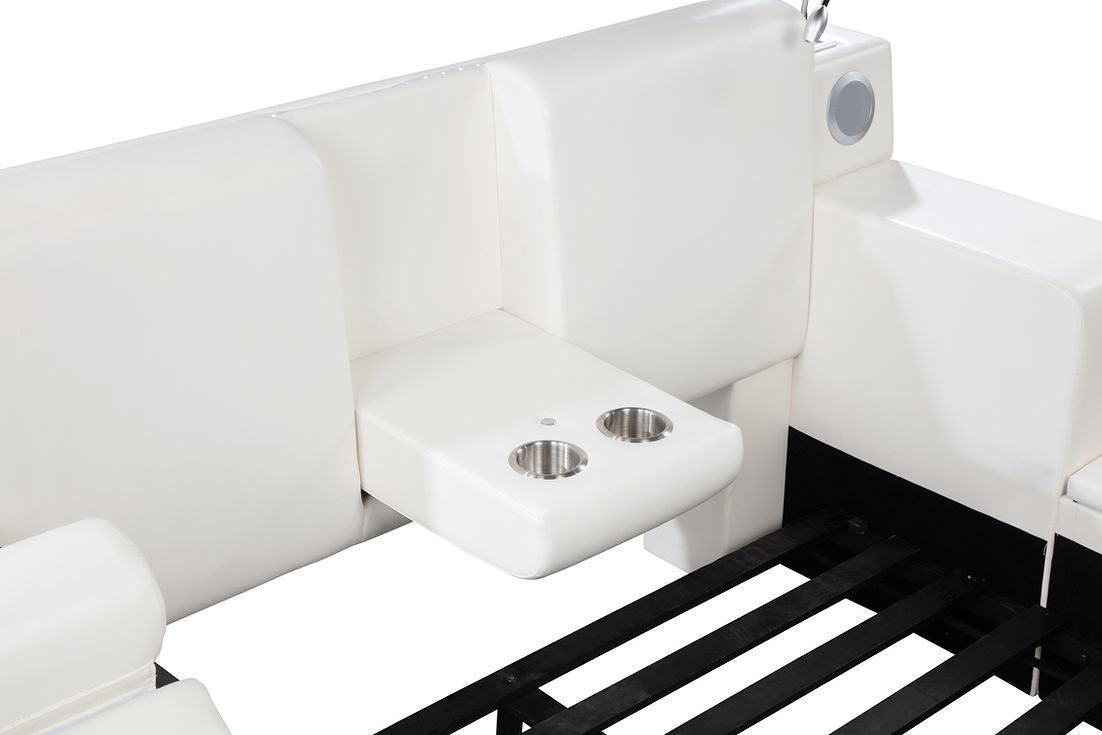 Apollo White Queen Platform Bed by New Era Innovations at Eve Furniture