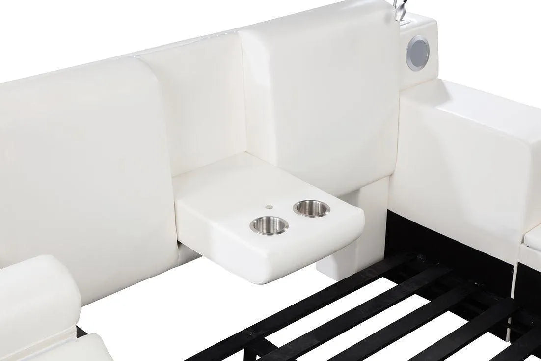 Apollo White Queen Platform Bed by New Era Innovations at Eve Furniture