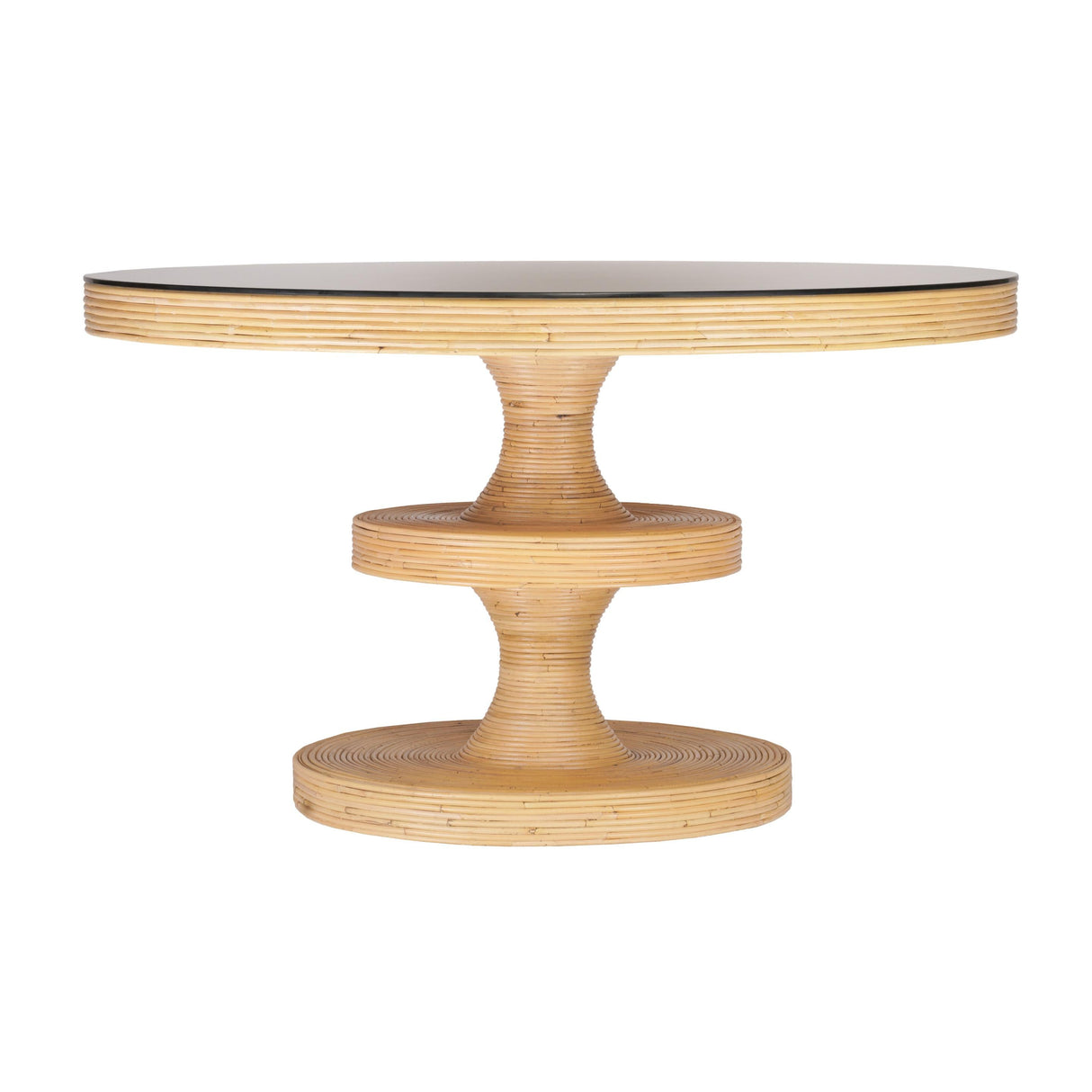 Apollonia Natural Rattan 51" Round Dining Table by TOV Furniture at Eve Furniture