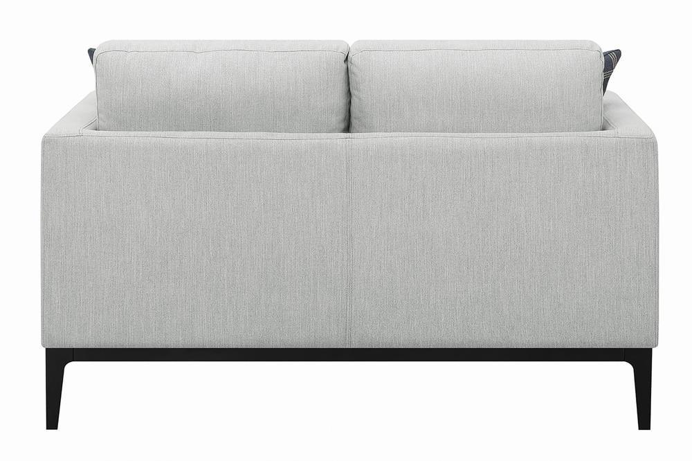 Apperson Light Gray Cushioned Back Loveseat by Coaster at Eve Furniture