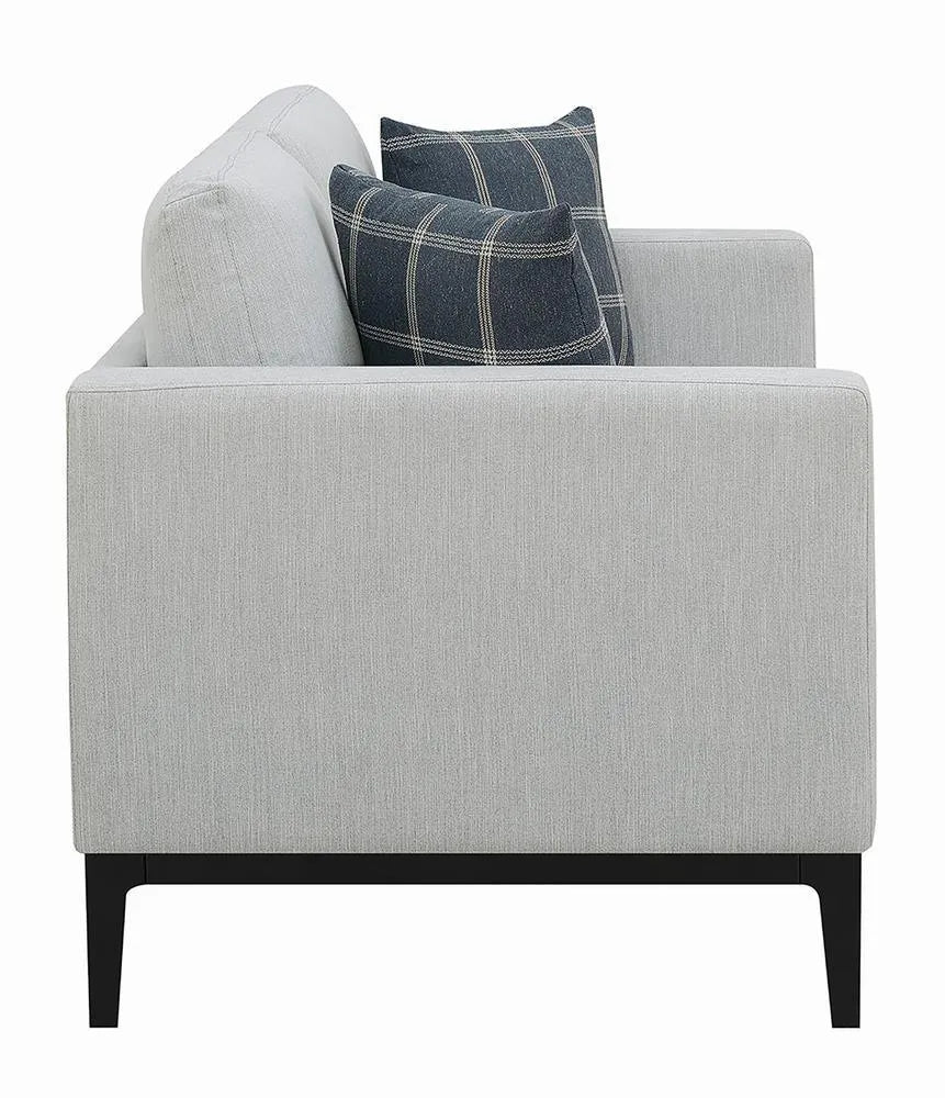 Apperson Light Gray Cushioned Back Loveseat by Coaster at Eve Furniture