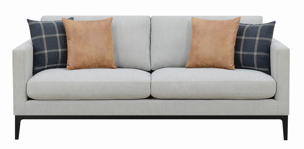 Apperson Upholstered Track Arm Sofa Light Grey by Coaster at Eve Furniture