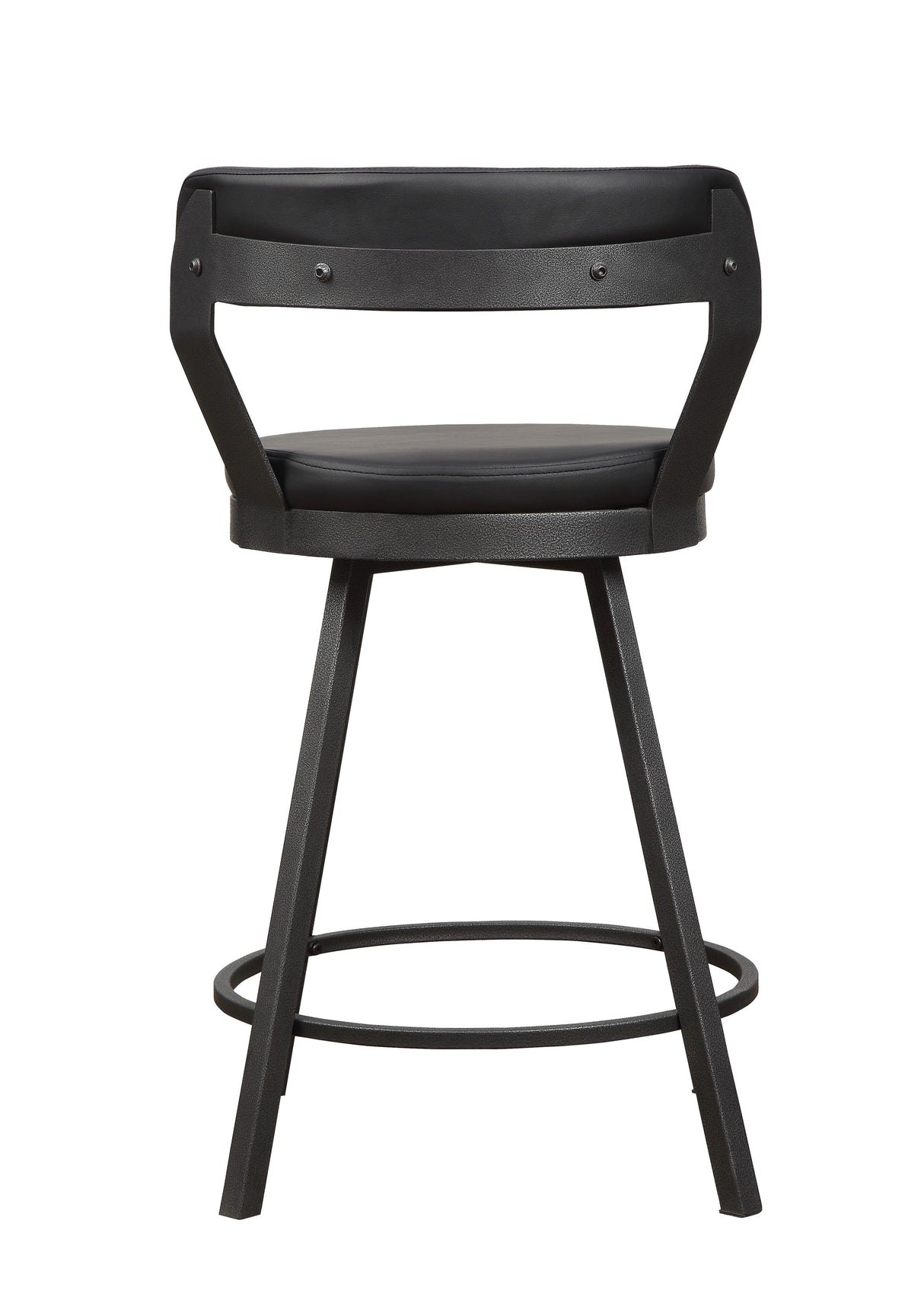 Appert Black/Dark Gray Swivel Pub Height Chair, Set of 2 by Homelegance at Eve Furniture