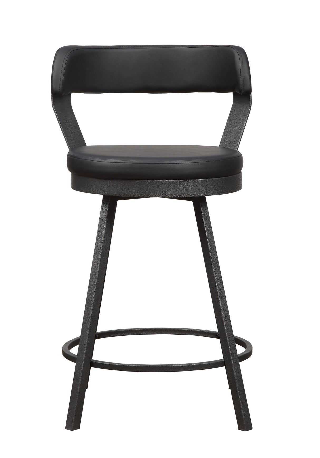 Appert Black/Dark Gray Swivel Pub Height Chair, Set of 2 by Homelegance at Eve Furniture