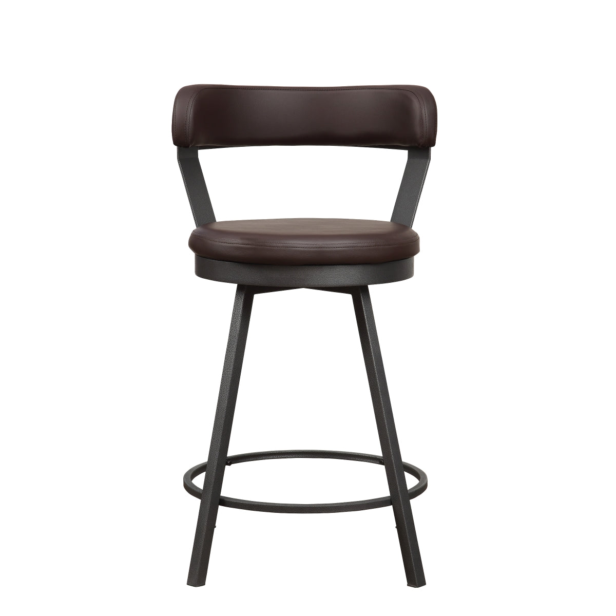 Appert Brown/Dark Gray Swivel Counter Height Chair, Set of 2 by Homelegance at Eve Furniture