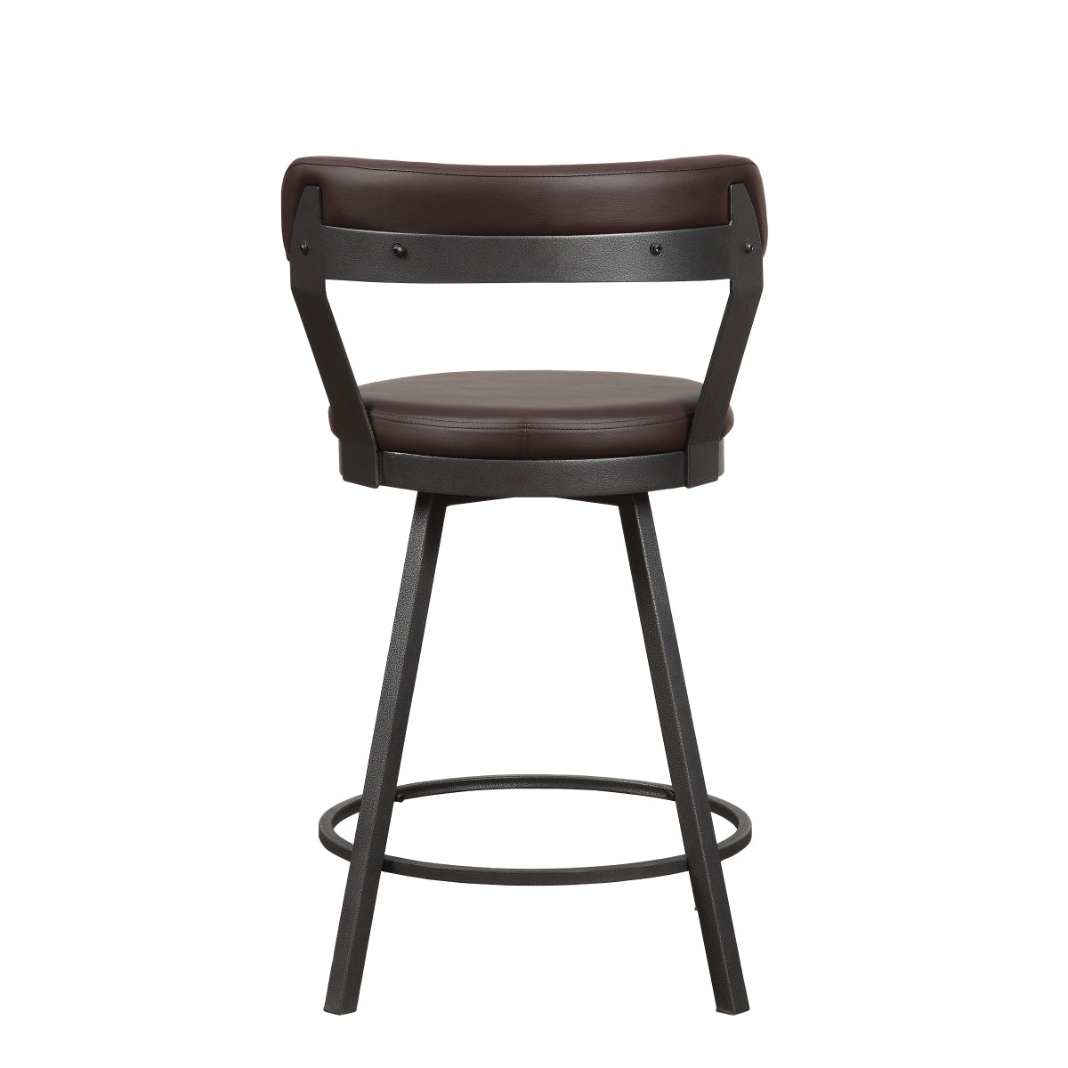 Appert Brown/Dark Gray Swivel Counter Height Chair, Set of 2 by Homelegance at Eve Furniture