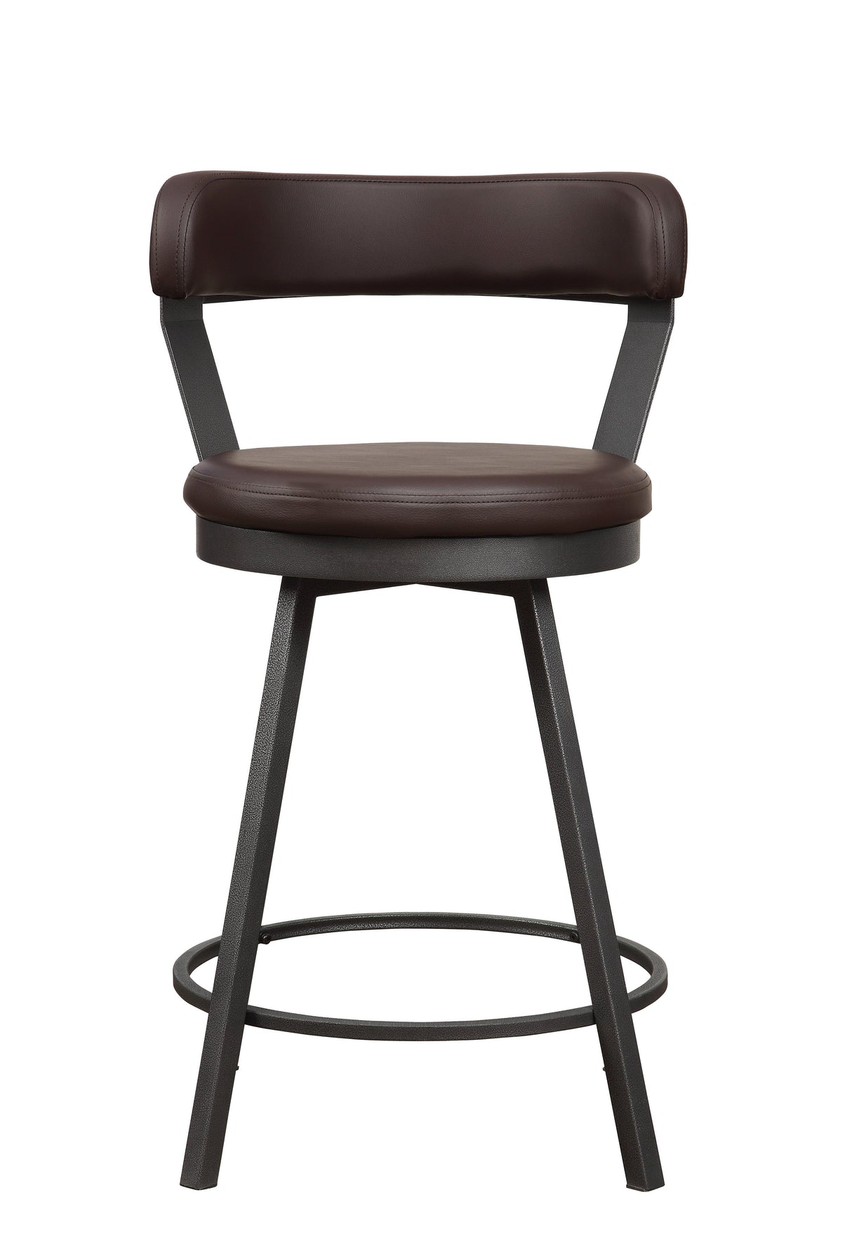 Appert Brown/Dark Gray Swivel Counter Height Chair, Set of 2 by Homelegance at Eve Furniture