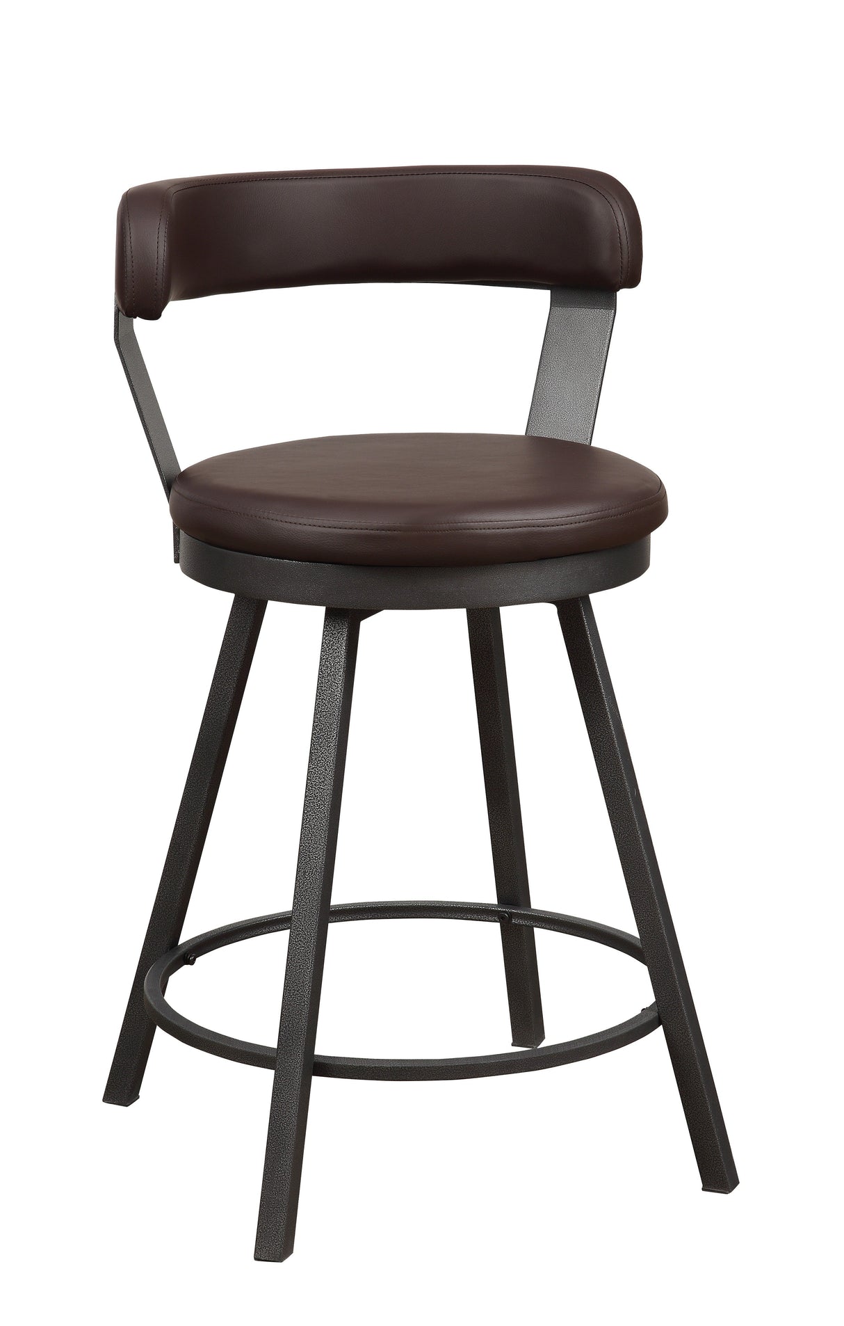 Appert Brown/Dark Gray Swivel Counter Height Chair, Set of 2 by Homelegance at Eve Furniture