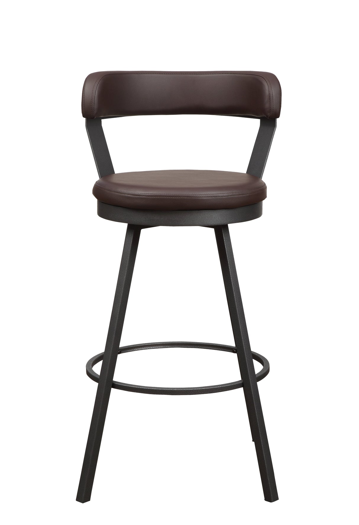 Appert Brown/Dark Gray Swivel Pub Height Chair, Set of 2 by Homelegance at Eve Furniture
