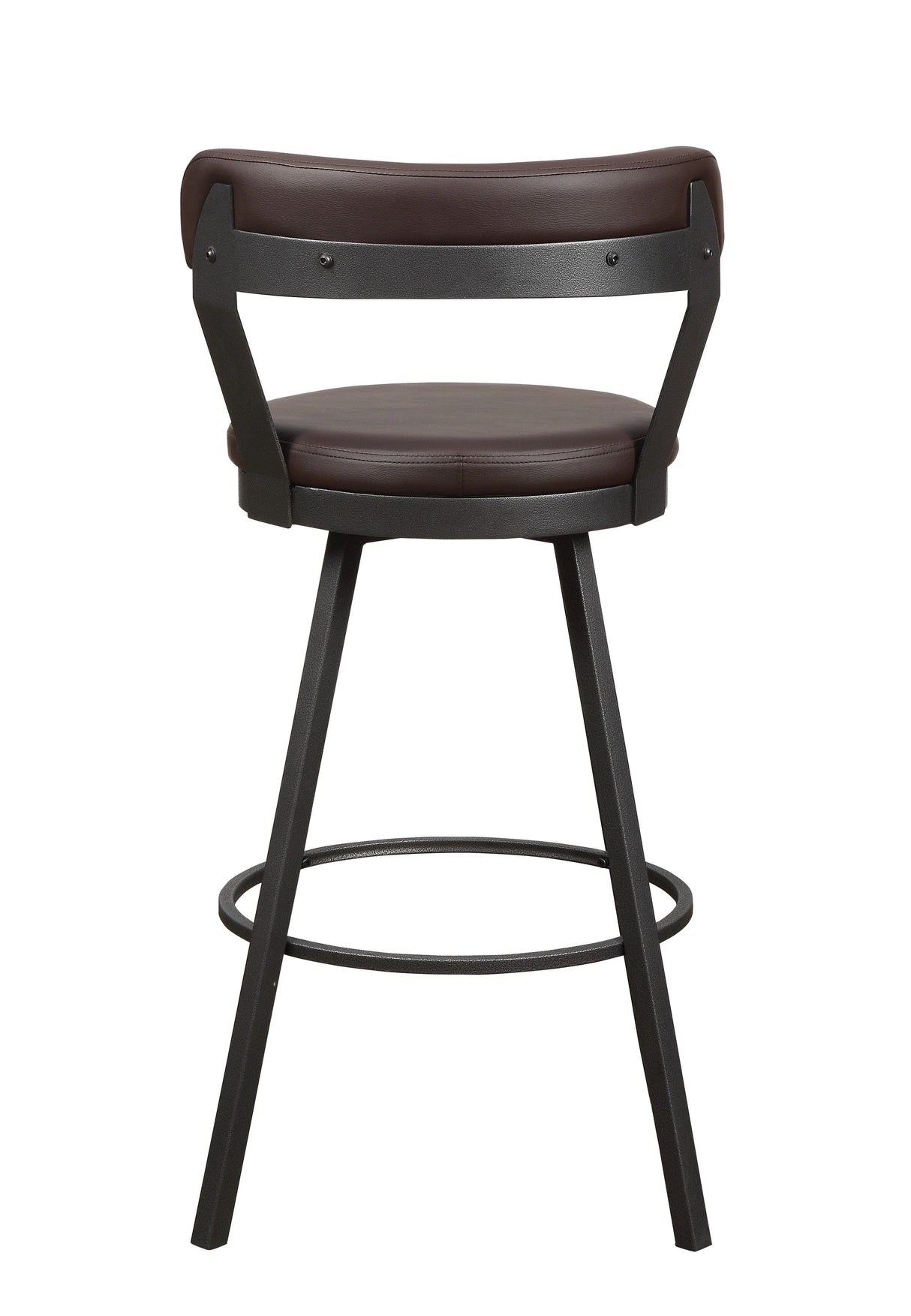 Appert Brown/Dark Gray Swivel Pub Height Chair, Set of 2 by Homelegance at Eve Furniture