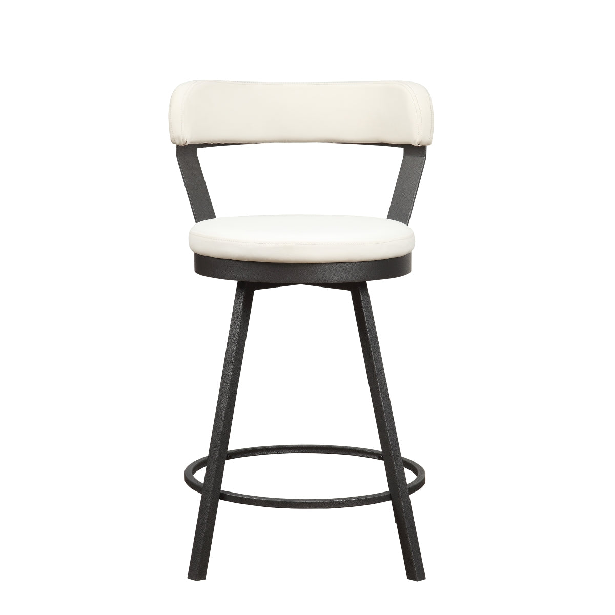Appert White/Dark Gray Swivel Counter Height Chair, Set of 2 by Homelegance at Eve Furniture