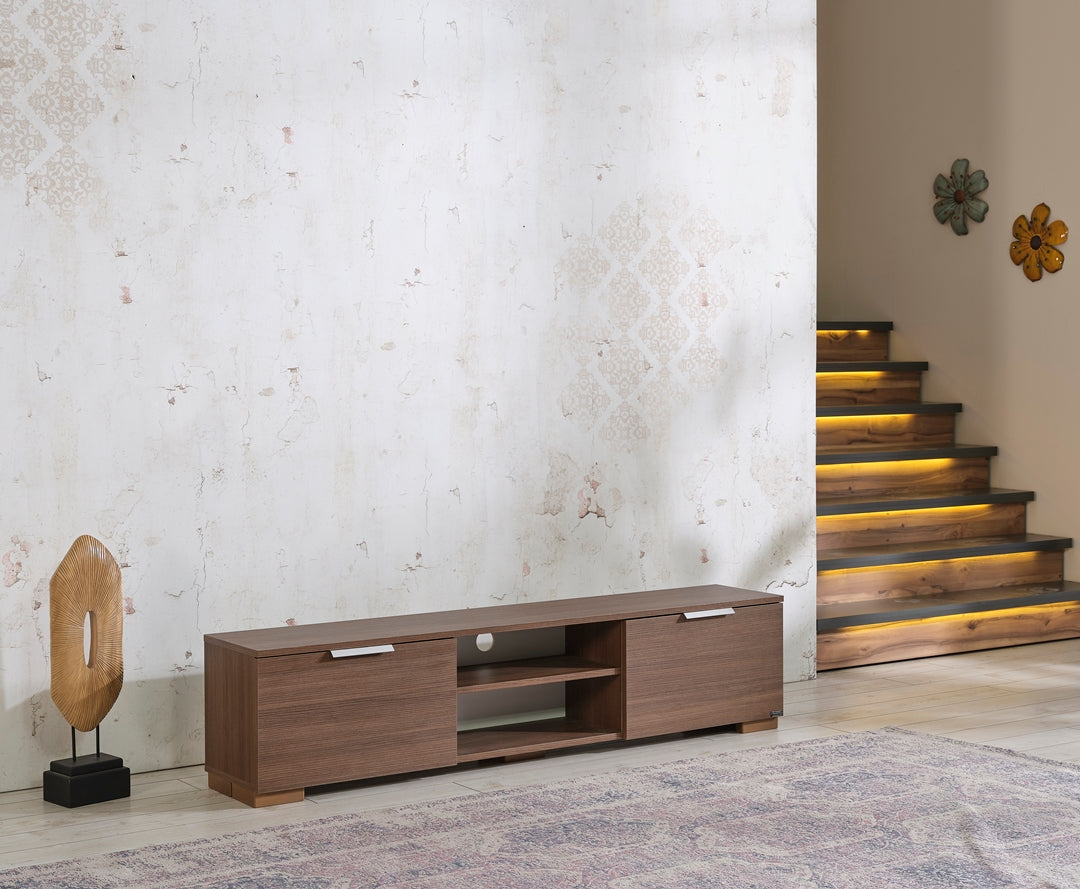 April Tv Stand Walnut by Furnia at Eve Furniture