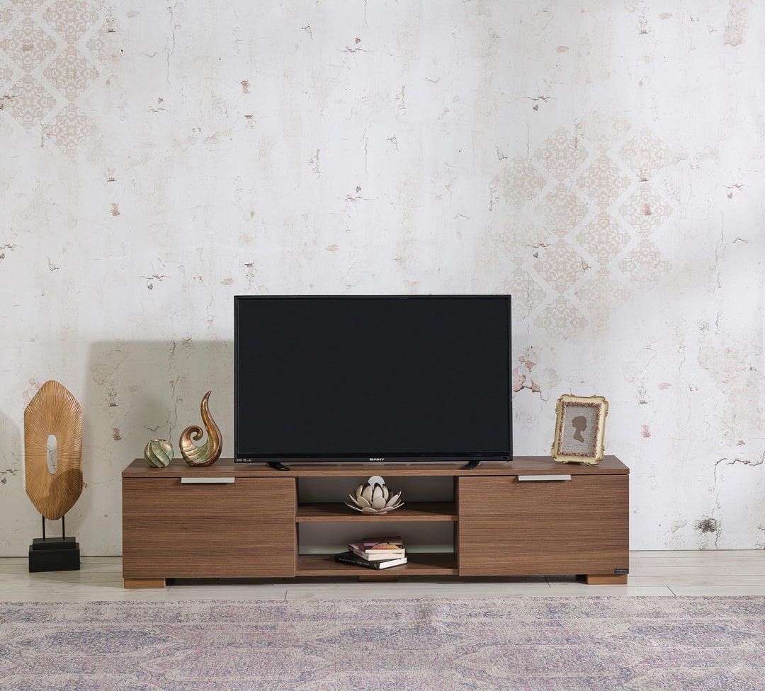 April Tv Stand Walnut by Furnia at Eve Furniture
