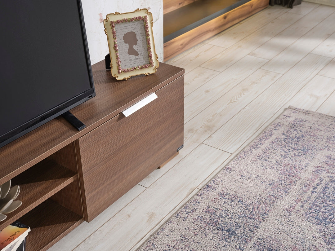 April Tv Stand Walnut by Furnia at Eve Furniture