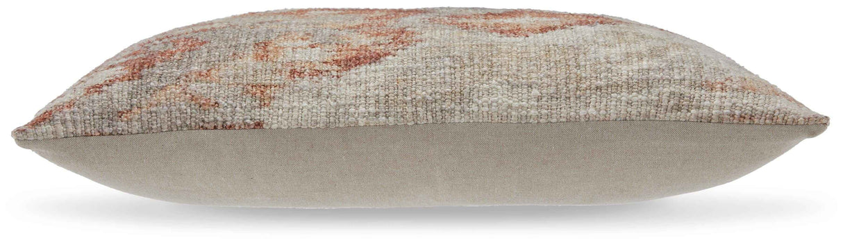 Aprover Rust/Gray/White Pillow by Ashley at Eve Furniture