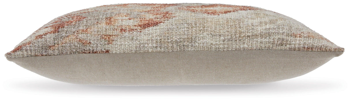 Aprover Rust/Gray/White Pillow (Set of 4) by Ashley at Eve Furniture