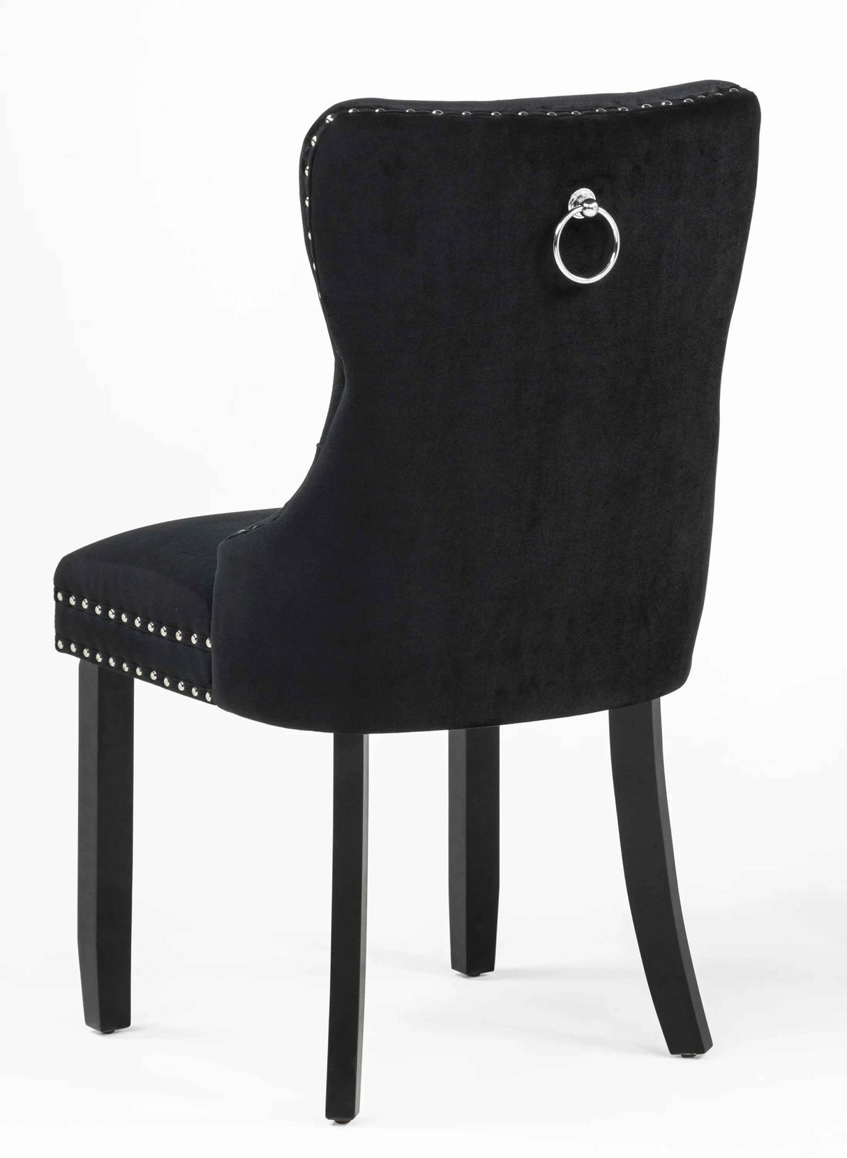 Arabella Black Velvet Accent Chair, Set of 2 by Crown Mark at Eve Furniture