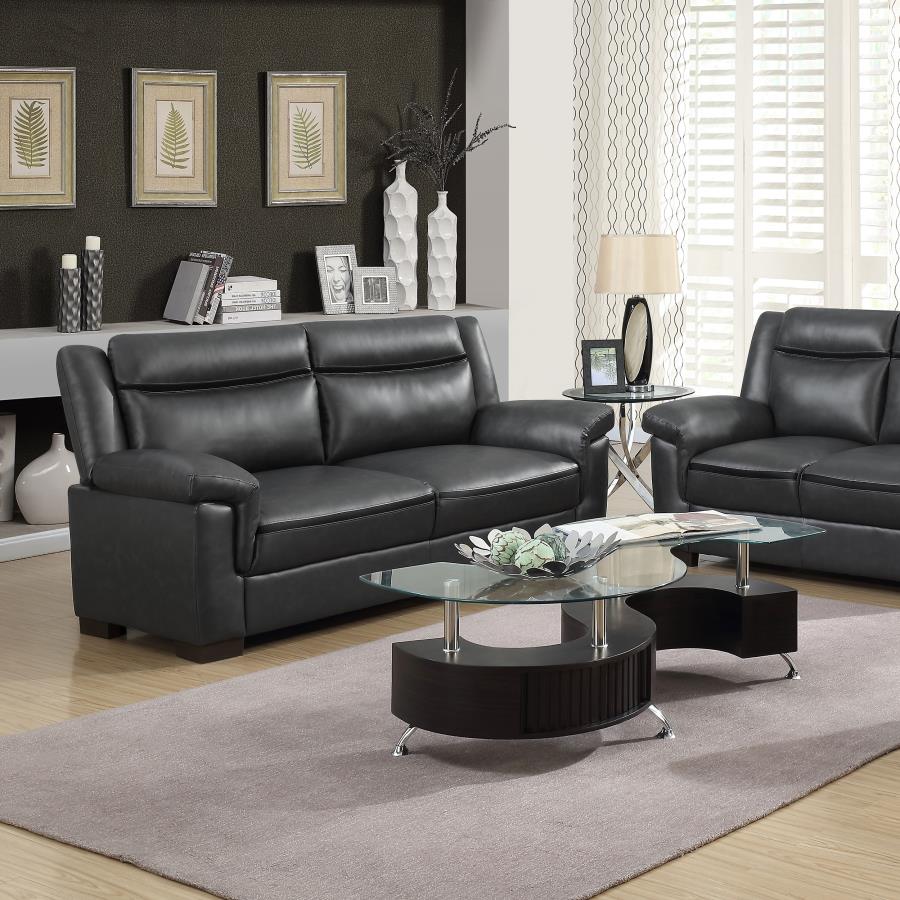 Arabella Gray Pillow Top Upholstered Sofa by Coaster at Eve Furniture